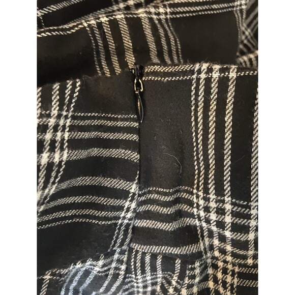 Y2k Plaid Corset Mini Skirt XXL Black Lace Trim Avril Lavigne Punk Emo Gothic - Picture 4 of 10